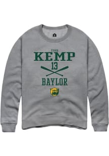 Tyriq Kemp  Rally Baylor Bears Mens Grey NIL Sport Icon Long Sleeve Crew Sweatshirt