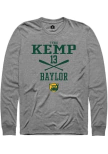 Tyriq Kemp  Baylor Bears Grey Rally NIL Sport Icon Long Sleeve T Shirt