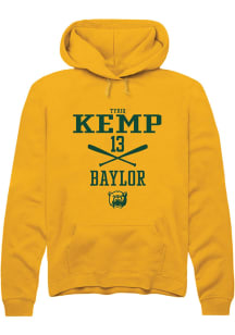 Tyriq Kemp  Rally Baylor Bears Mens Gold NIL Sport Icon Long Sleeve Hoodie