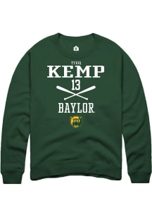 Tyriq Kemp  Rally Baylor Bears Mens Green NIL Sport Icon Long Sleeve Crew Sweatshirt