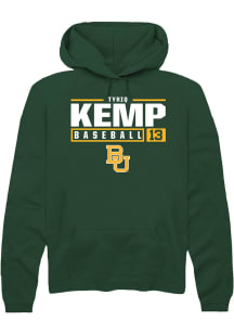 Tyriq Kemp  Rally Baylor Bears Mens Green NIL Stacked Box Long Sleeve Hoodie