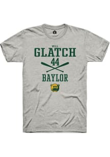 Will Glatch  Baylor Bears Ash Rally NIL Sport Icon Short Sleeve T Shirt