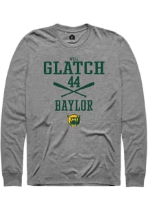 Will Glatch  Baylor Bears Grey Rally NIL Sport Icon Long Sleeve T Shirt