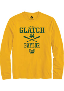 Will Glatch  Baylor Bears Gold Rally NIL Sport Icon Long Sleeve T Shirt