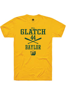 Will Glatch  Baylor Bears Gold Rally NIL Sport Icon Short Sleeve T Shirt
