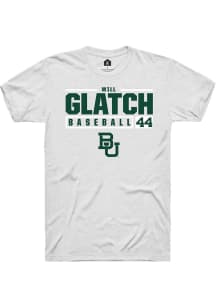 Will Glatch  Baylor Bears White Rally NIL Stacked Box Short Sleeve T Shirt