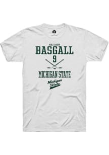 Matthew Basgall White Michigan State Spartans NIL Sport Icon Short Sleeve T Shirt
