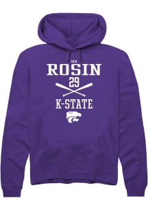 Ben Rosin  Rally K-State Wildcats Mens Purple NIL Sport Icon Long Sleeve Hoodie