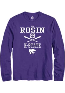 Ben Rosin Rally Mens Purple K-State Wildcats NIL Sport Icon Tee