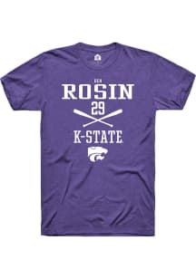 Ben Rosin  K-State Wildcats Purple Rally NIL Sport Icon Short Sleeve T Shirt