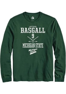 Matthew Basgall Rally Mens Green Michigan State Spartans NIL Sport Icon Tee