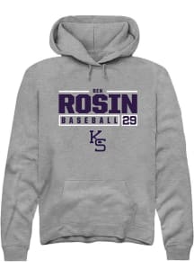 Ben Rosin  Rally K-State Wildcats Mens Graphite NIL Stacked Box Long Sleeve Hoodie