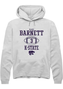 Blake Barnett Rally Mens White K-State Wildcats NIL Sport Icon Hooded Sweatshirt