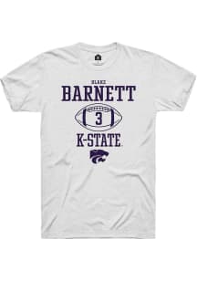 Blake Barnett  K-State Wildcats White Rally NIL Sport Icon Short Sleeve T Shirt