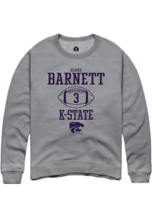 Blake Barnett  Rally K-State Wildcats Mens Graphite NIL Sport Icon Long Sleeve Crew Sweatshirt