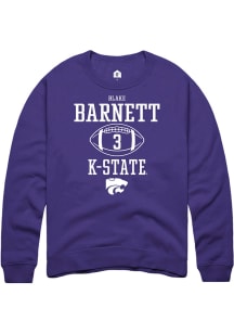 Blake Barnett  Rally K-State Wildcats Mens Purple NIL Sport Icon Long Sleeve Crew Sweatshirt