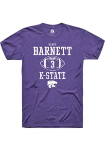 Blake Barnett  K-State Wildcats Purple Rally NIL Sport Icon Short Sleeve T Shirt