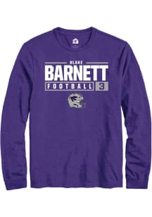 Blake Barnett  K-State Wildcats Purple Rally NIL Stacked Box Long Sleeve T Shirt