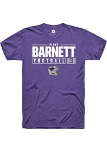Blake Barnett  K-State Wildcats Purple Rally NIL Stacked Box Short Sleeve T Shirt