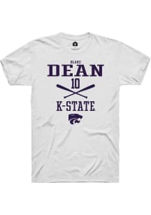 Blake Dean White K-State Wildcats NIL Sport Icon Short Sleeve T Shirt