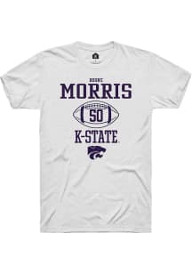 Boone Morris  K-State Wildcats White Rally NIL Sport Icon Short Sleeve T Shirt