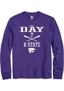 Brady Day  K-State Wildcats Purple Rally NIL Sport Icon Long Sleeve T Shirt