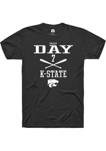 Brady Day  K-State Wildcats Black Rally NIL Sport Icon Short Sleeve T Shirt