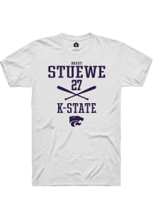 Brady Stuewe White K-State Wildcats NIL Sport Icon Short Sleeve T Shirt