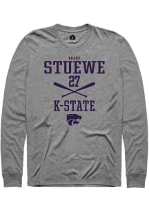 Brady Stuewe Rally Mens Graphite K-State Wildcats NIL Sport Icon Tee