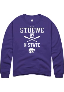 Brady Stuewe  Rally K-State Wildcats Mens Purple NIL Sport Icon Long Sleeve Crew Sweatshirt