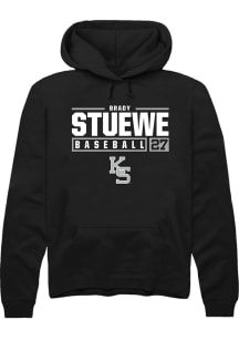 Brady Stuewe  Rally K-State Wildcats Mens Black NIL Stacked Box Long Sleeve Hoodie