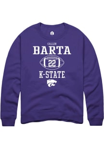 Callen Barta  Rally K-State Wildcats Mens Purple NIL Sport Icon Long Sleeve Crew Sweatshirt