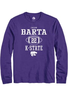 Callen Barta  K-State Wildcats Purple Rally NIL Sport Icon Long Sleeve T Shirt