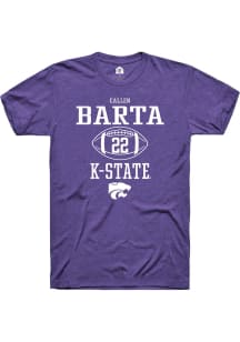 Callen Barta  K-State Wildcats Purple Rally NIL Sport Icon Short Sleeve T Shirt