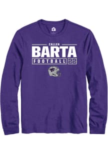 Callen Barta  K-State Wildcats Purple Rally NIL Stacked Box Long Sleeve T Shirt
