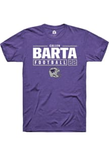 Callen Barta  K-State Wildcats Purple Rally NIL Stacked Box Short Sleeve T Shirt