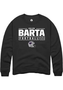 Callen Barta  Rally K-State Wildcats Mens Black NIL Stacked Box Long Sleeve Crew Sweatshirt