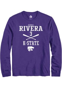 Danniel Rivera  K-State Wildcats Purple Rally NIL Sport Icon Long Sleeve T Shirt