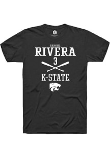 Danniel Rivera  K-State Wildcats Black Rally NIL Sport Icon Short Sleeve T Shirt