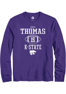 Dante Thomas  K-State Wildcats Purple Rally NIL Sport Icon Long Sleeve T Shirt
