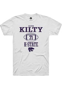 Easton Kilty  K-State Wildcats White Rally NIL Sport Icon Short Sleeve T Shirt