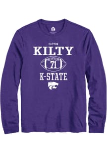 Easton Kilty  K-State Wildcats Purple Rally NIL Sport Icon Long Sleeve T Shirt