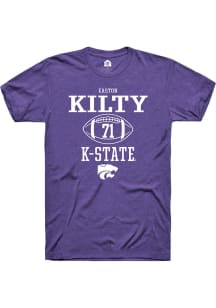 Easton Kilty  K-State Wildcats Purple Rally NIL Sport Icon Short Sleeve T Shirt