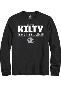 Easton Kilty  K-State Wildcats Black Rally NIL Stacked Box Long Sleeve T Shirt