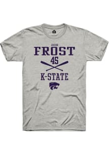 Jacob Frost  K-State Wildcats Ash Rally NIL Sport Icon Short Sleeve T Shirt