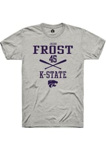 Jacob Frost Ash K-State Wildcats NIL Sport Icon Short Sleeve T Shirt