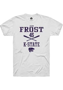 Jacob Frost  K-State Wildcats White Rally NIL Sport Icon Short Sleeve T Shirt