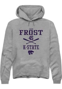 Jacob Frost  Rally K-State Wildcats Mens Graphite NIL Sport Icon Long Sleeve Hoodie