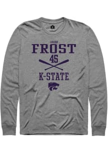 Jacob Frost Rally Mens Graphite K-State Wildcats NIL Sport Icon Tee