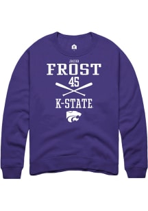 Jacob Frost  Rally K-State Wildcats Mens Purple NIL Sport Icon Long Sleeve Crew Sweatshirt